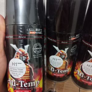 PILOX Pilok Cat Semprot Samurai Tahan Panas Silver (H1***) 300ml Hi temp Silver..Cat Semprot Anti Panas Samurai