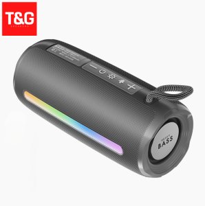 BASS-08 TWS Portable Bluetooth V5.3 3D High Fidelity Sound RGB Speaker with TF Card USB AUX In & FM Radio Function