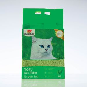 Cát đậu nành vệ sinh cho mèo Max Clean - cát tofu siêu vón cục không bụi tan trong nước hương thơm dễ chịu