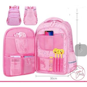 กระเป๋านักเรียนหญิง กระเป๋านักเรียน กระเป๋าสะพายหลังมัลติฟังก์ชั่นน้ำหนักเบากันน้ำเวอร์ชั่นเกาหลีเกรด 1-3-6    BC1016