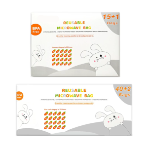 Gói của 16/42 tấm lò vi sóng Tủ tiệt trùng túi cho bình sữa và Máy hút sữa phần tái sử dụng lên đến 20 lần/tờ