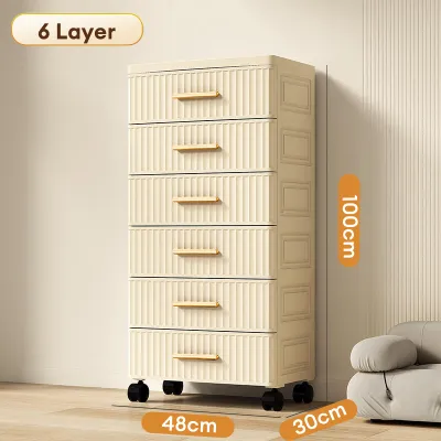 THE Plastic Drawer Storage Cabinet Multi-Layer Stackable Drawer Cabinet Japanese Bedside Table Bedroom Wardrobe
