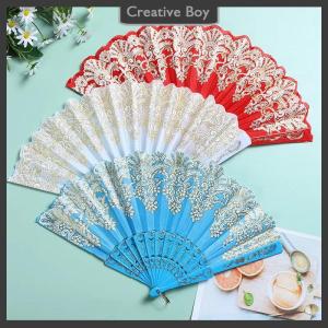 [Creative] Cổ Điển Ren Gấp Fan Dance Cầm Tay Người Hâm Mộ Trung Quốc Khiêu Vũ Fan Ảnh Đạo Cụ Đám Cưới Đảng Trang Trí Trang Trí Thủ Công Quà Tặng