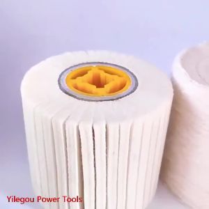 120mm Wool Drawing Wheel. 120x100mm Linen Drawing Round Wheel. 120x100x19mm White Cloth Or Yellow cloth Drawing Polishing Wheel.