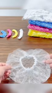 Disposable Shower Cap Waterproof Hair Cover Bath Cap Elastic Spa Hotel Travel Kitchen Cleaning Hygiene Use