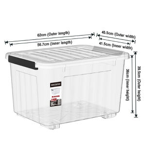 HYPERACK™️ Storage Box Plastic Transparent Organizer Store Room With Handle