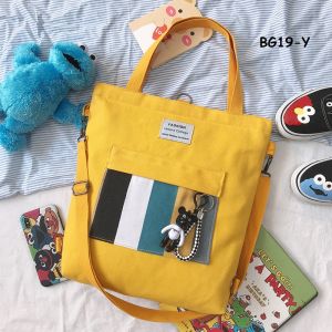 Women Multipurpose Shoulder / Tote Bag with Removable Strap Crossbody Wear Resistant Casual Fashion Zipper Bag / Student Bag Canvas Handbag Handbeg Beg Tangan Wanita