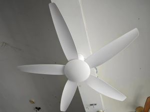 Quạt trần 5 cánh không đèn[Động có DC lõi đồng 6 tốc độ gió] phù hợp lắp phòng khách-phòng ngủ-bếp tích hợp điều khiển từ xa