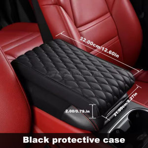 Car Center Console Armrest Cover Soft Memory Foam Center Console Extender Cushion Ergonomic Arm Rest Mat with Storage Pocket
