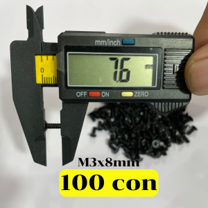 500 con Ốc Vít Máy M3x8 Đầu Col Ren Mịn Màu Đen – Bắt Amply Đầu CD Thiết Bị Điện Tử