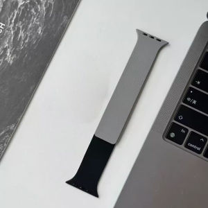 Dual-Color Silicone Band For Apple Watch Series 11 10 9 8 7 band 42mm 46mm 45mm 41mm 44mm 40mm Bracelet Magnetic Strap iwatch Ultra 3 2 49mm Wristband