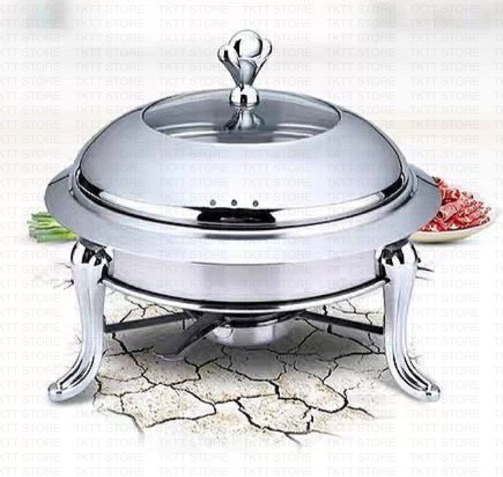 TKTT CROWN Stainless Steel Round Chafing Dish Dome Designed Round