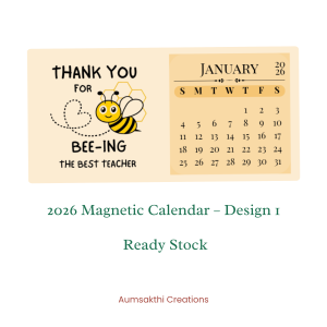 2026 Magnetic Calendar | Family Wedding & Event Gift | Ready Stock & Customizable