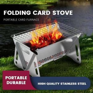 Foldable Barbeque BBQ Grill Portable Stainless Steel Mini Outdoor Griller