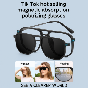 large frame sunglasses Double Beam Sunglasses Rubber Magnet Double beam