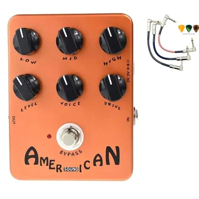 JF-14 American Sound AMP Simulator Pedal of FD 57 Deluxe Amplifier from Clean to Overdrive for Electric Guitar Effect