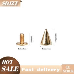 SDJZT Bạc Cone Spike Studs cho Diy leathercraft kit kim loại Punk Đinh Tán cho túi giày quần áo thắt lưng