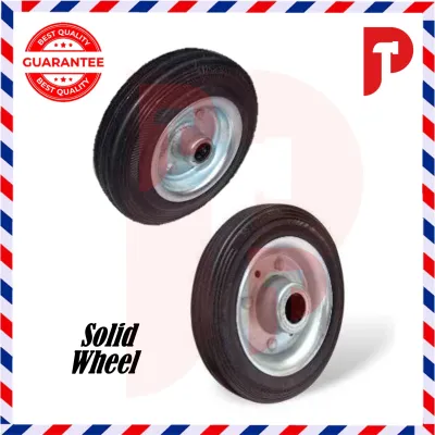 Heavy Duty Solid Castor Rubber Wheel Swivel With Brake / Rigid Caster Rubber Wheel / (SR/FR/BR/RR)