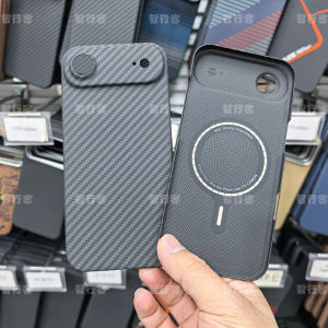 ZXKE True Fiber Case For iPhone17ProMax iPhone Air Cover Embedded Iron Sheet Magnetic Car Support Aramid Fiber Shell