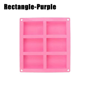 4/6 Cavity Silicon Bar Soap Mold DIY Oval/Square Handmade Soap Form Tray Mould Cake Chocolate Molder
