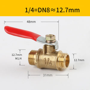 วาล์วเปิด ปิด ท่ออุปกรณ์บอลวาล์วทองเหลือง มินิบอลวาวล์ 1/4นิ้ว 8 มม.  pneumatic ball valve