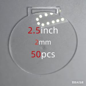 50 PCS Acrylic Blank Medal Clear Ornament Blank Transparent 3mm / 2mm Thickness