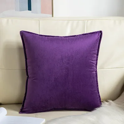 40x40/45x45/50x50/55x55cm Supersoft Thickened Solid Velvet Sofa Pillowcase Multi Size Cushion Cover Home Decor Car Hotel Sofa Waist Throw Pillow Case for Sofa Bed Living Room Decoration