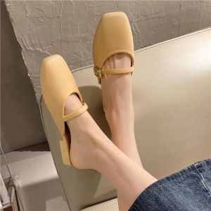 [Free Shipping] Womens 2025 New Stylish Closed-Toe Flat Sandals for Outdoor Wear Gentle and Super Soft Summer Fashionable Slippers