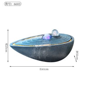 Simple Water Flow Ornament Garden Fountain Humidifier Living Room Balcony Rockery Decoration Entrance