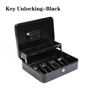 Cash box Portable Money Secret Security Safe Box Lock Metal Cash Boxes
