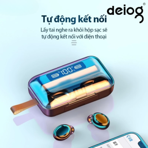 Tai nghe cảm ứng Bluetooth 5.3 Amoi F9 tăng giảm âm lượng trực tiếp Pin trâu 6h hộp sạc Led hàng nhập khẩu cao cấp