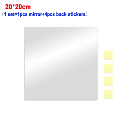 10/4 Set 3D Acrylic HD Mirror Wall Decals Self-adhesive Bendable Bathroom Mirrors Full Body Mirror for Living Room Home Decoration Wall Stickers