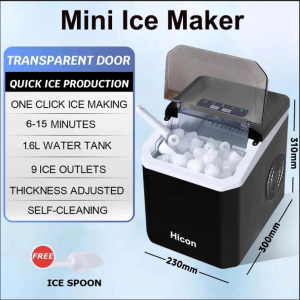 EVOLVE Ice Maker Automatic Electric Household ice Maker Machine Portable Mini Ice Making Machine 15kg Hicon