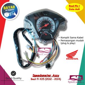 PROMO Speedometer Assy BEAT Fi Starter Kasar Injeksi 2012 2013 2014 - K25 Spidometer Kilometer KM Lengkap