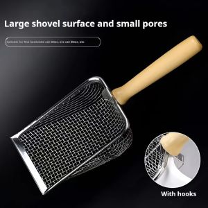 Cat Litter Cleaning GadgetsStainless Steel Litter Scoop with Fine Holes