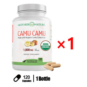 Camu Camu Organic Vitamin C 1000 mg Rich in Natural Vitamin C Raw Antioxidant - Immune Support Supplement and Skin Anti-Aging
