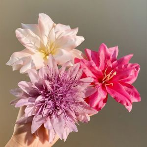 Women Artifact Flower Lily Hairpin Clips Beach Holiday Side Bangs Clip Beautiful Hair Accessory
