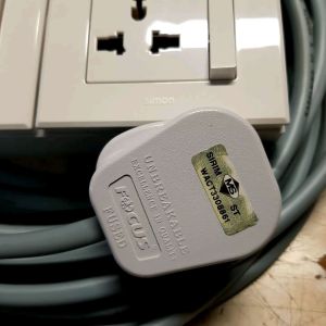 2 Gang Universal socket Extension - 2 x Simon 13A switched socket SIRIM plugtop flexible cable - customized length (Heavy Duty)