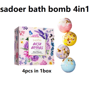 Christmas GIFT 4 x Bath Bomb 100g  ORGANIC Bathbomb GIFT SET Bombs Body Essential Oil Works Ball Bubble Boom Kids Play. Valentine Gift Parent day mother day father day gift wedding gift