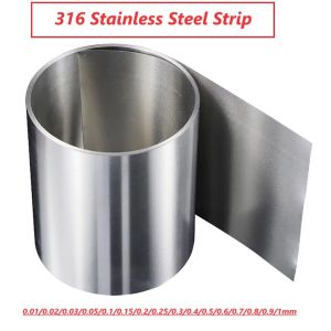316/316L Stainless Steel Foil Strip Sheet Thin Plate Thickness0.01 to 0.9mm Width 65/100/200/300mm*1000mm