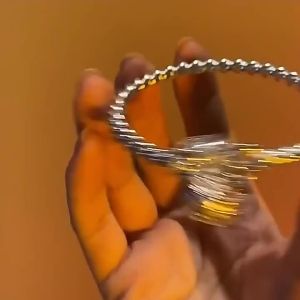 Step-by-Step Sound Twisted Double Palace Bell Bracelet Step by Step Silver Plated Copper Bracelet Silver Jewelry Birthday Gift