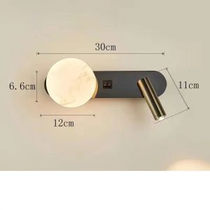 Wall Lamp Nordic Modern Black and White Minimalist Living Room Sofa Background Decorative Lamp Light Luxury Bedroom Bedside