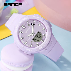 SANDA New Top Brand Luxury Fashion Women Sport Watch Military Waterproof Multifunctional Led Digital Quartz Wrist Watch