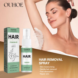 Ouhoe สเปรย์กำจัดขนที่แขนรักแร้ขากำจัดขนได้อย่างรวดเร็วผิวซ่อมแซมอ่อนโยน30มล.