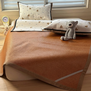 Vintage Woven Ice Rattan Cooling Bed Mat Breathable Double-Sided Summer Sleeping Pad Single Double Size Soft Foldable Cool Pad2026
