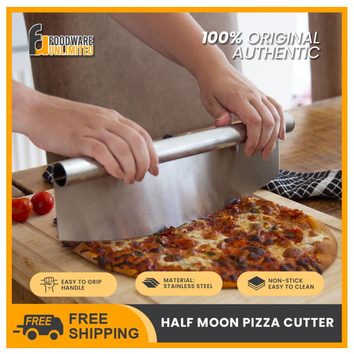 Half Moon Shape Pizza Cutter Stainless Steel Cooking & Baking
