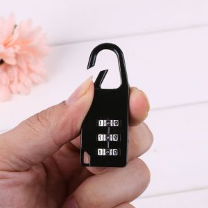 SPDD Hợp kim kẽm Khóa kết hợp Vali 3 chữ số quay số Di động Ổ khóa kết hợp mini Khóa thông minh An toàn Khóa chống trộm Nhà