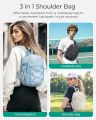 BAGSMART Small Crossbody Sling Bag, Crossbody Daypack, Chest Shoulder Bag Hiking Backpack for Casual Travel Sport. 