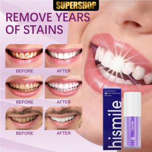 Hismile V34 Toothpaste Teeth Whitening Tooth Stain Removal Purple Serum