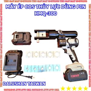 Máy ép cos thủy lực dùng pin HMQ-300  ép từ 16 đến 300mm2   hàng chuyên dụng cho thợ công trình  bảo hành 12 tháng - Thợ Săn Máy Ngon